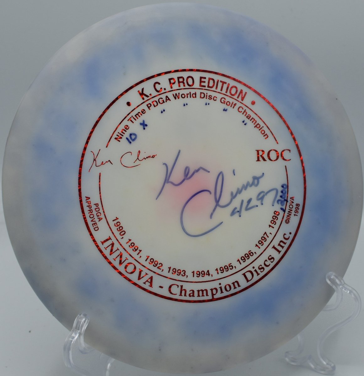 Ken Climo Signed 9X KC Pro Roc - Flexline Discs - 38596871060285