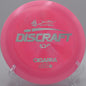 Discraft ESP Cigarra flying with high-speed glide on a tailwind shot at Maple Hill Disc Golf Course in Leicester, Massachusetts

