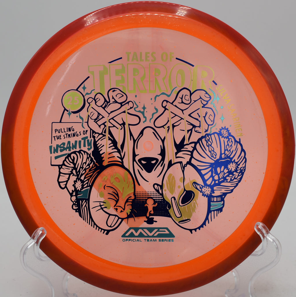 Axiom Insanity Proton Halloween glowing driver carving turnover at Renny Gold in Charlotte, North Carolina