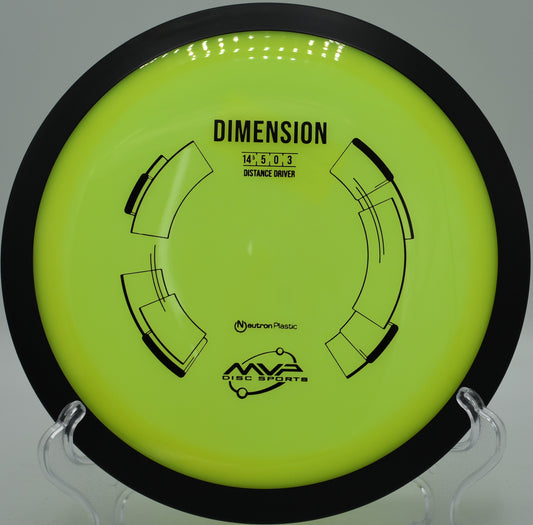 MVP Neutron Dimension distance driver bombing over open terrain at Eagles Crossing in Hawk Point, Missouri, built for max distance and overstable finish.

