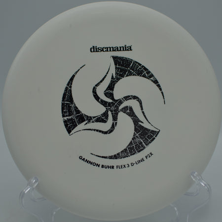 Discmania Flex 3 D-Line P2X Huk Lab collaboration flying straight toward the chains at Sims Park Disc Golf Course in Euclid, Ohio.