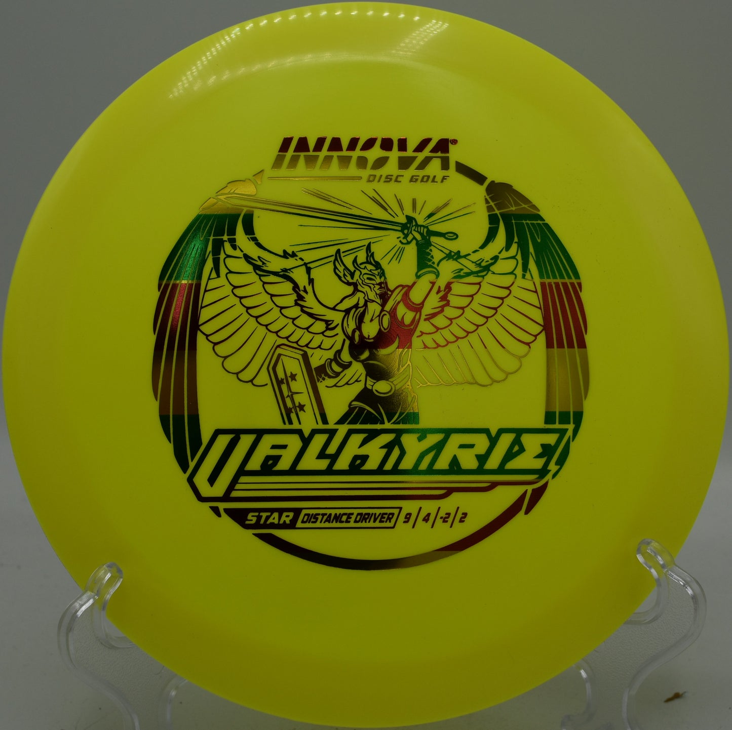 Star Valkyrie turning gently through a wooded fairway at Flip City in Shelby, Michigan


