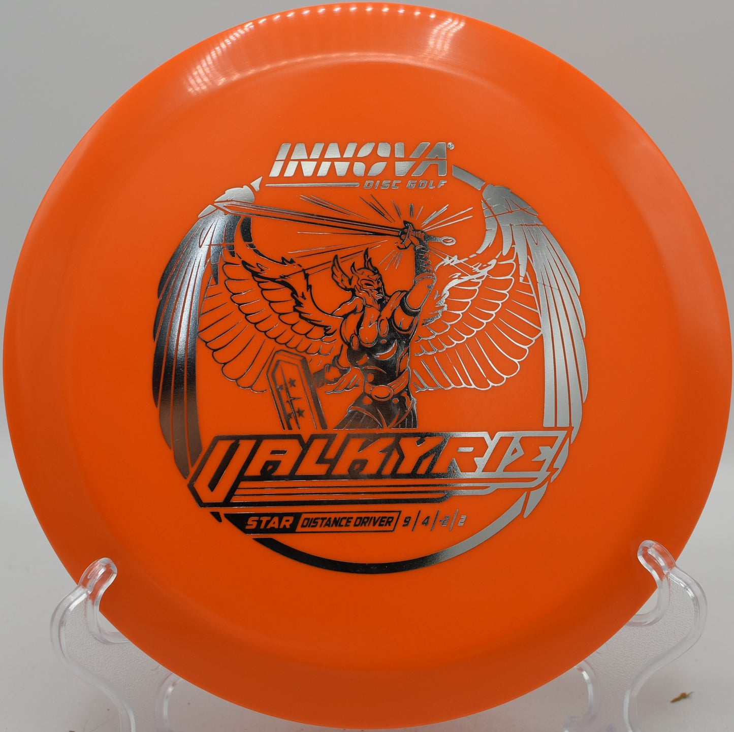 Valkyrie soaring over a downhill fairway at Walnut Ridge DGC in Johnston, Iowa

