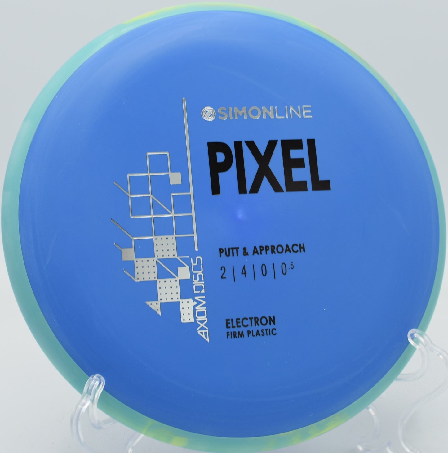 Clean spin putt with Firm Pixel threading through trees at Camp Sekani in Spokane, Washington.


