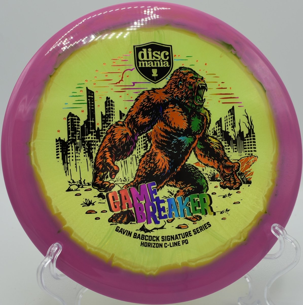 Horizon C-Line PD disc golf control driver finishing with reliable fade at Standing Rocks Disc Golf Course, Stevens Point, Wisconsin