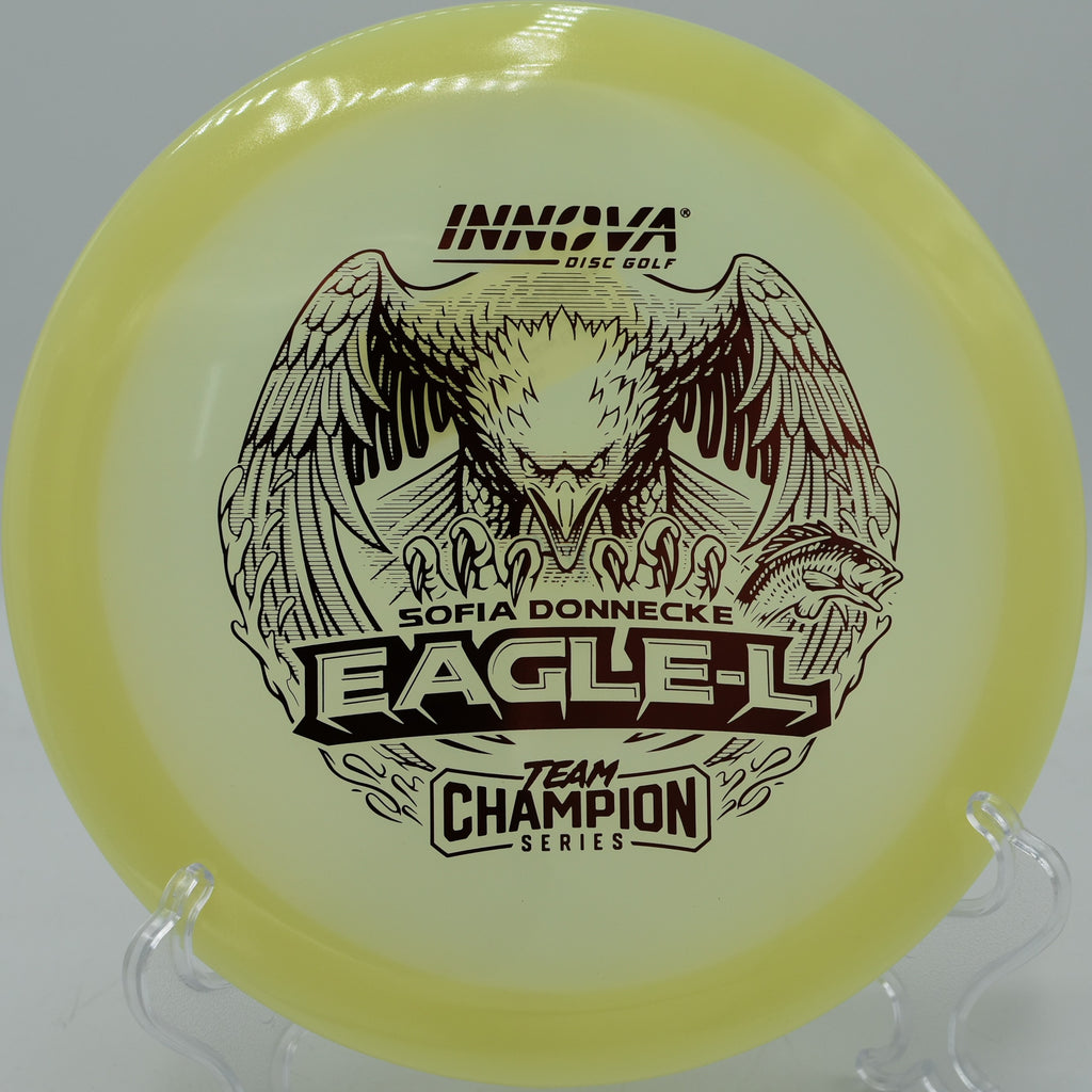 Champion Glow Eagle-L carving smooth turnover lines at Lake Eureka DGC in Eureka, Illinois.

