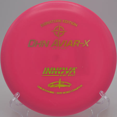 Innova JK Pro Aviar approach shot fading into circle at Blue Ribbon Pines, East Bethel MN