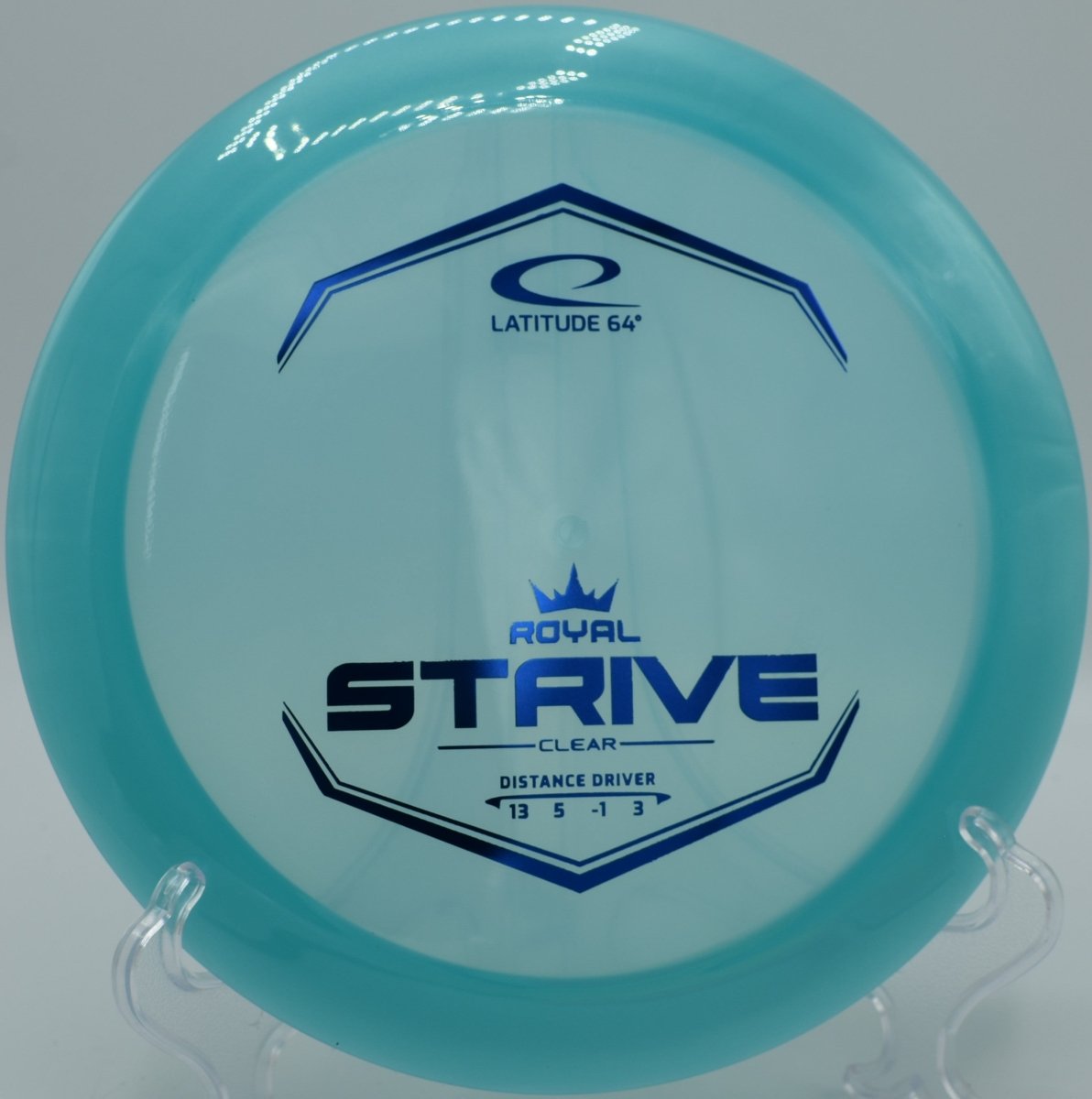 Clear Strive disc golf distance driver crushing an open fairway at McClelland Park Disc Golf Course, Joplin, Missouri