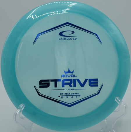 Clear Strive disc golf distance driver crushing an open fairway at McClelland Park Disc Golf Course, Joplin, Missouri