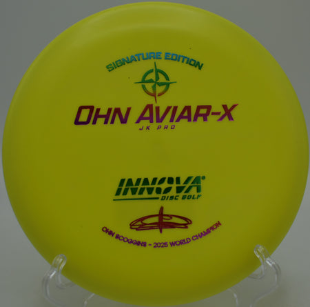 Soft JK Pro Aviar perfect touch approach near pin at Tyler State Park Disc Golf Course, Newtown PA