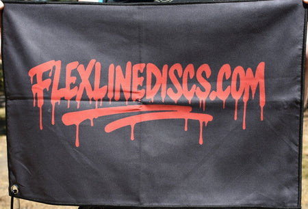 Black Two Sided Disc Golf Towel