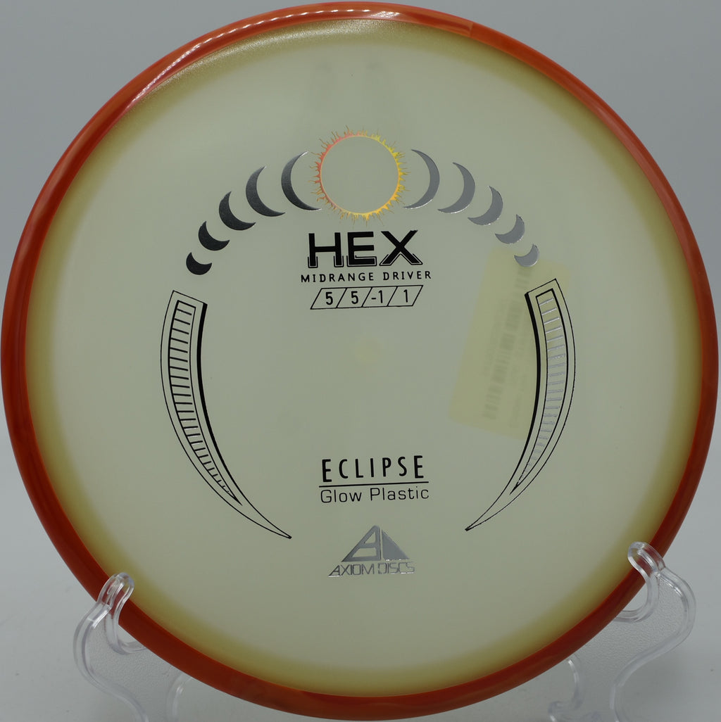 Eclipse Hex lighting up the fairway at North Cove Disc Golf Course in Marion, North Carolina.

