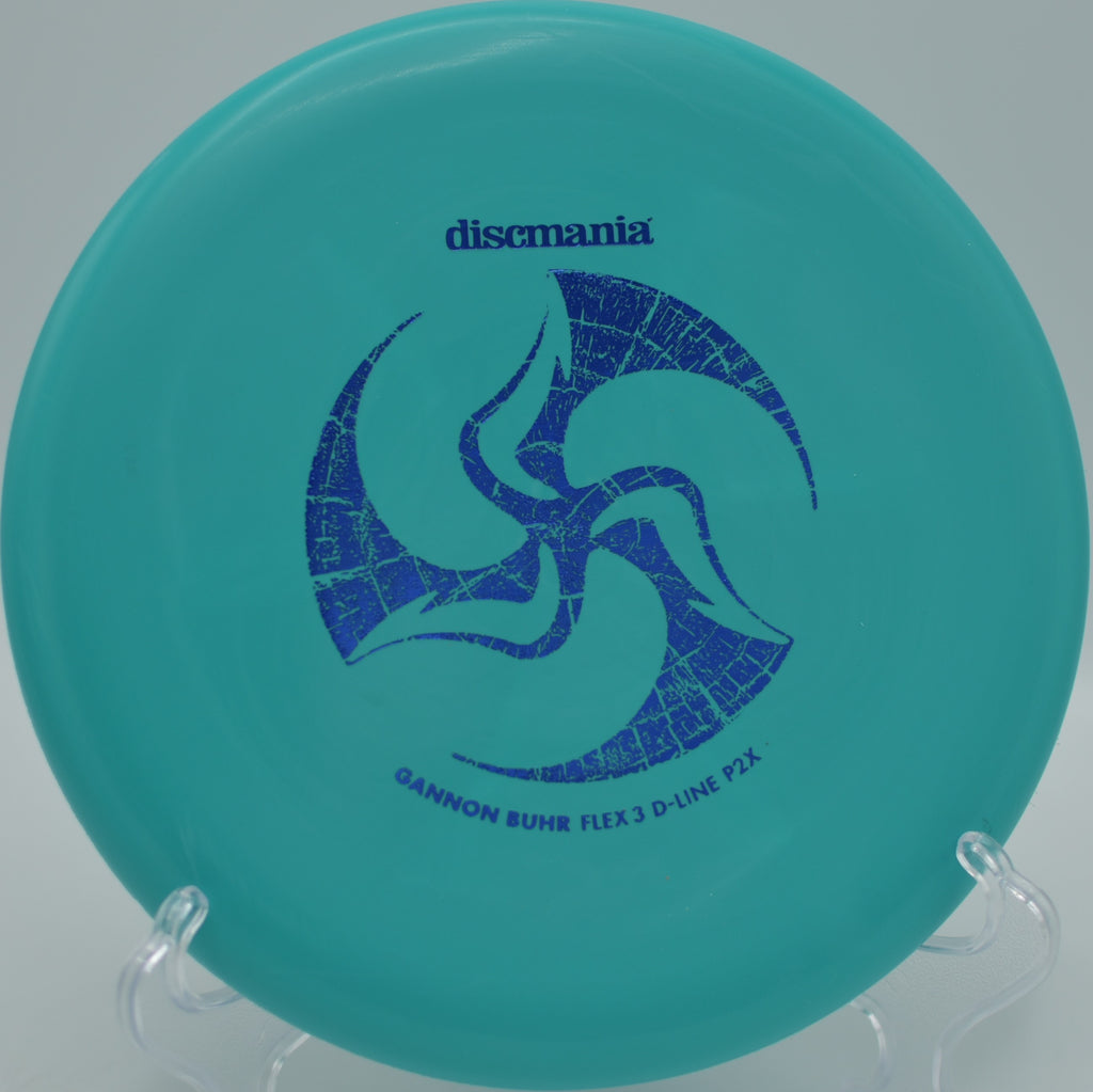 Discmania Huk Lab P2X flying straight down the wooded lane at Arboretum-Spiker Park Disc Golf Course in Canton, Ohio.