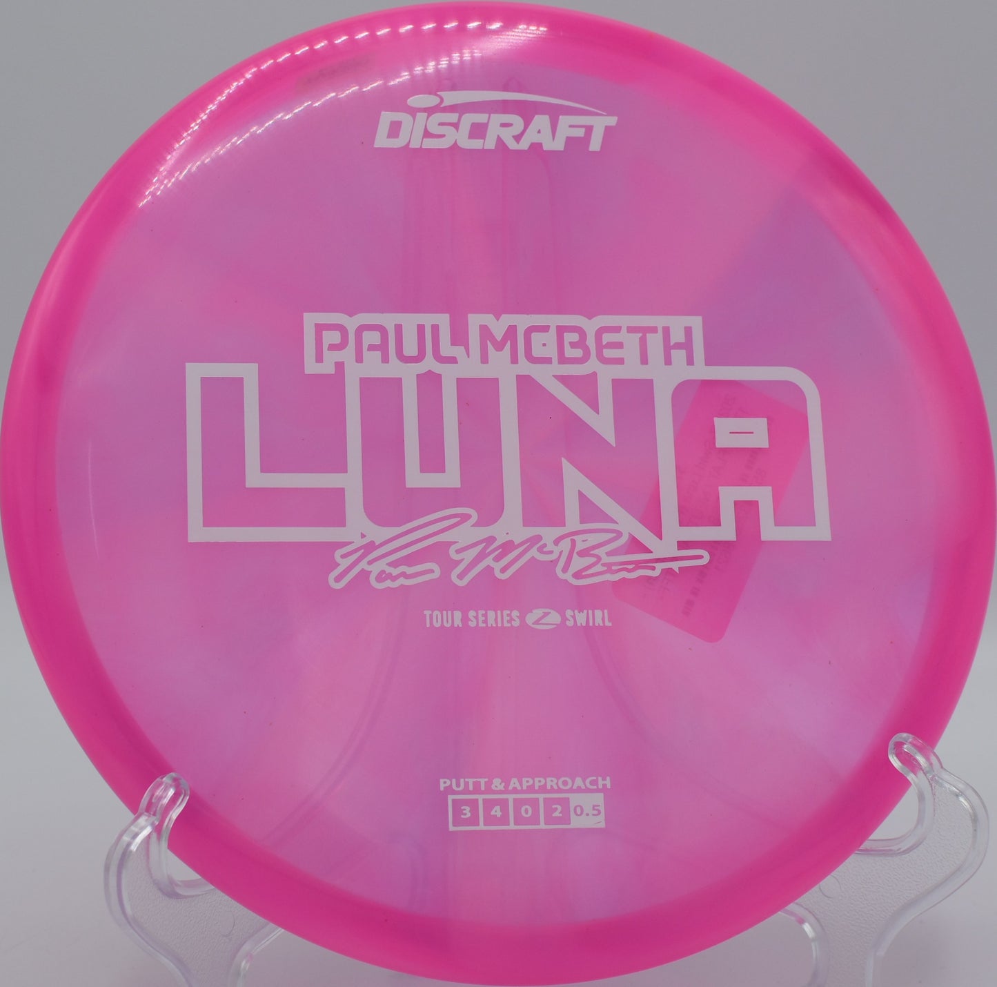 Z Swirl Luna fading reliably after a clean spin putt at Northwood Black’s Circle 2 elevation drop in Illinois.

