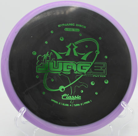 Dynamic Discs Classic Blend Orbit EMAC Judge spinning cleanly toward the chains at Tom Brown Park in Tallahassee, Florida

