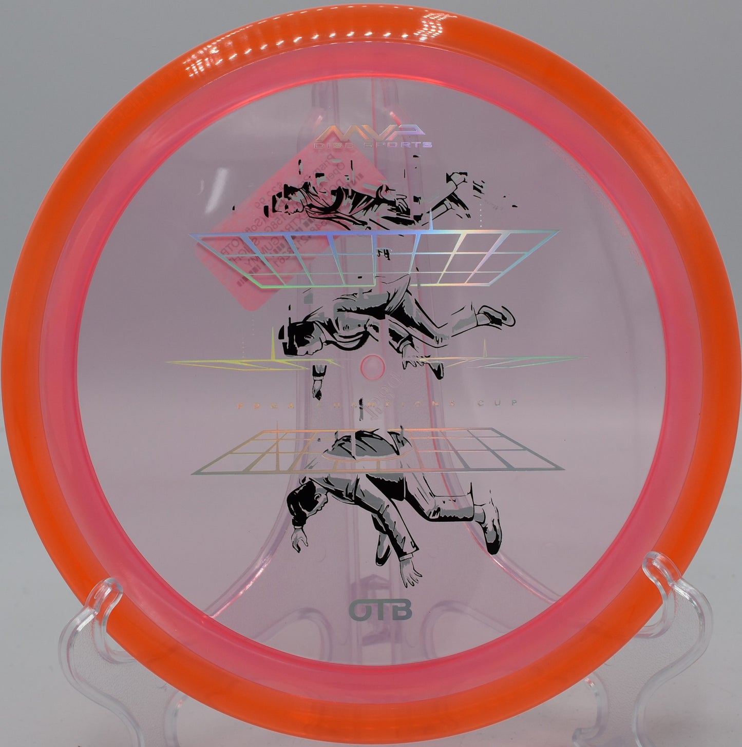 Shooting a long flex forehand across the fairway at Wickham Park DGC in Manchester, Connecticut with the Prism Proton Defy (Soft).

