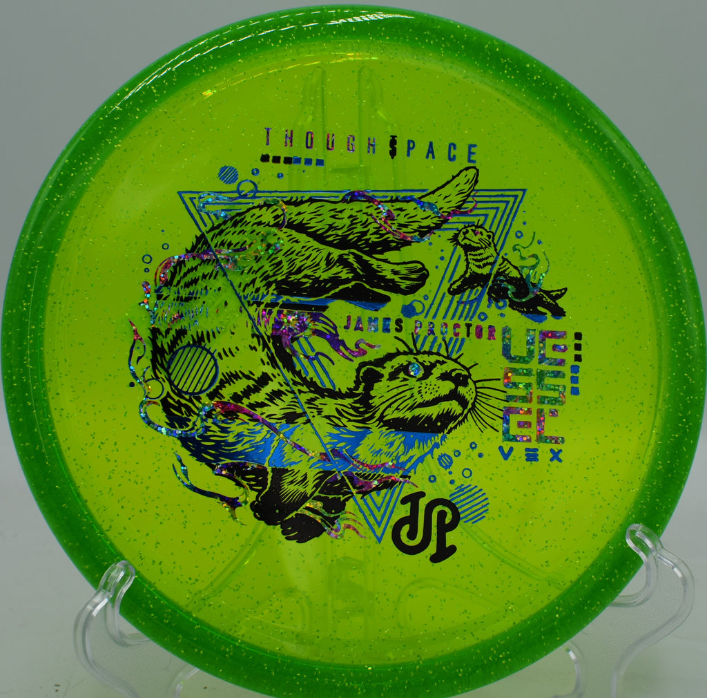 Vex Vessel on a straight-to-fade backhand approach shot landing softly on a hillside at Harmon Hills.

