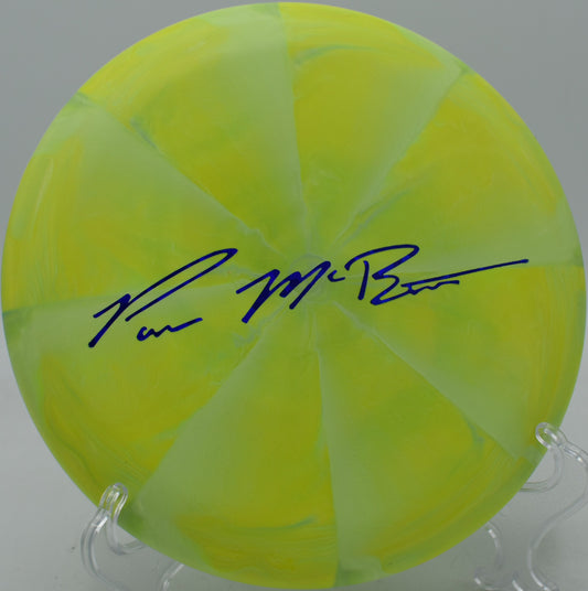 Discraft Luna in CT plastic hitting dead center chains from a knee at Jones Park in Emporia, Kansas.

