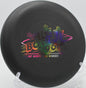 Innova Big Bead Aviar fading gently into the chains on Hole 14 at Kincaid Park Disc Golf Course, Anchorage, Alaska.