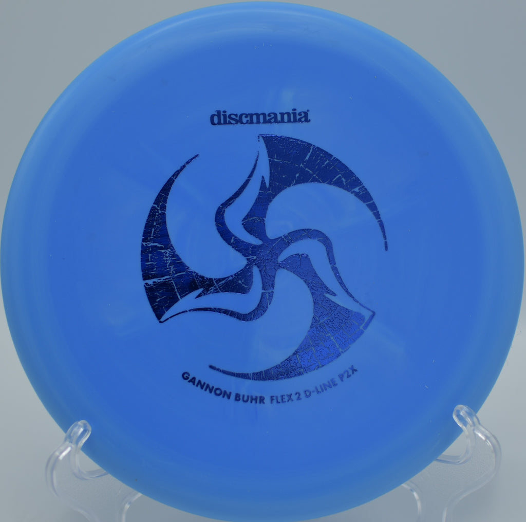 Discmania Flex 2 D-Line P2X Huk Lab Collaboration gliding straight toward the basket at Joralemon Park Disc Golf Course in Coeymans, New York.