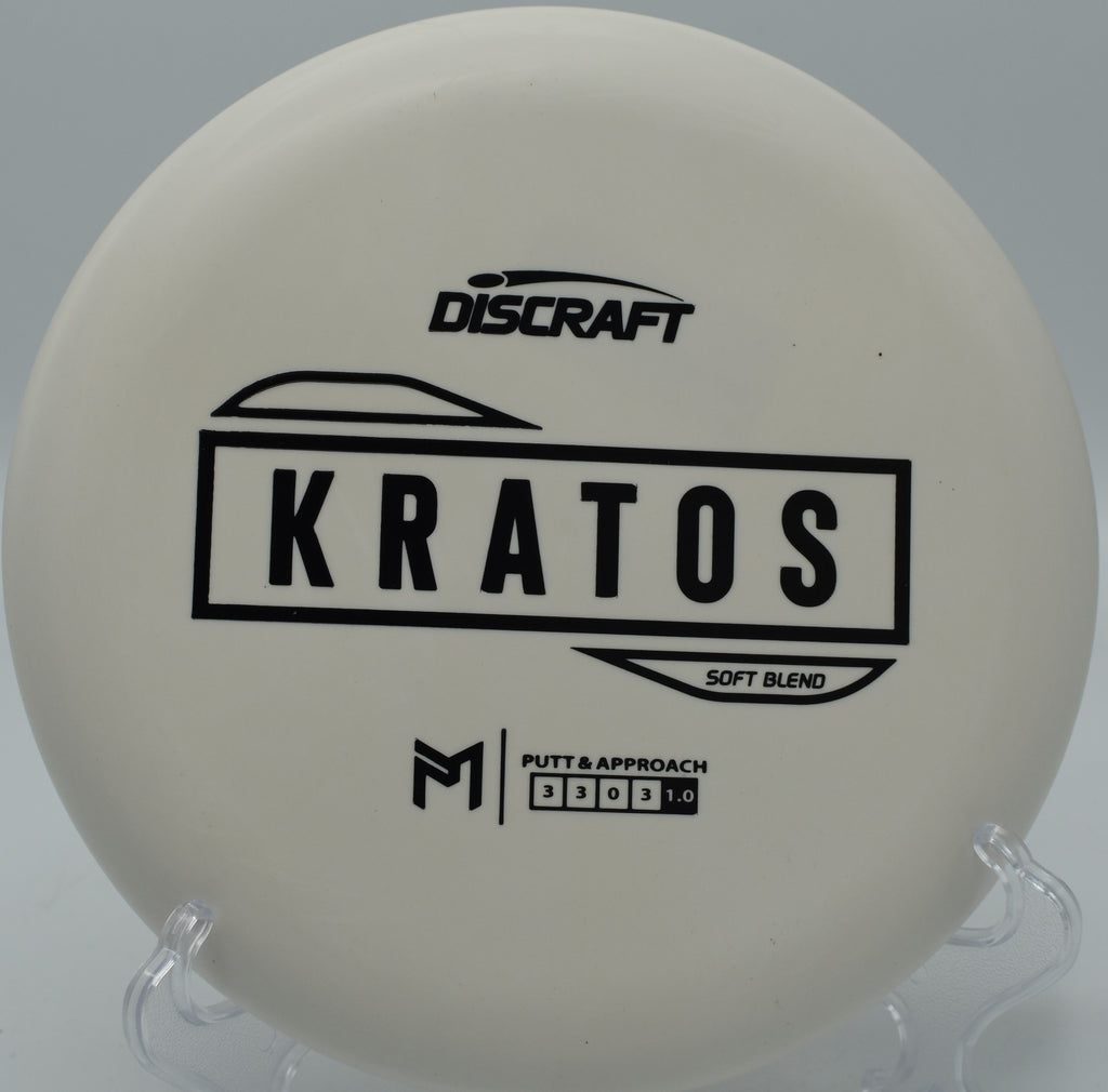 "Kratos Soft Blend – Perfect for spin and push putts with added grip at Sabattus Disc Golf Complex in Maine."

