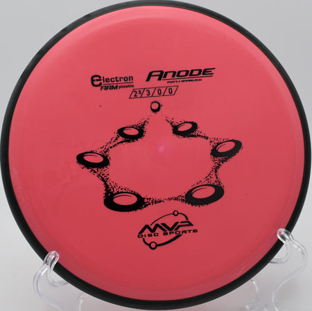 Electron Firm Anode holding a clean line on a touch approach at Water Works Park Disc Golf Course in Kansas City, Missouri.

