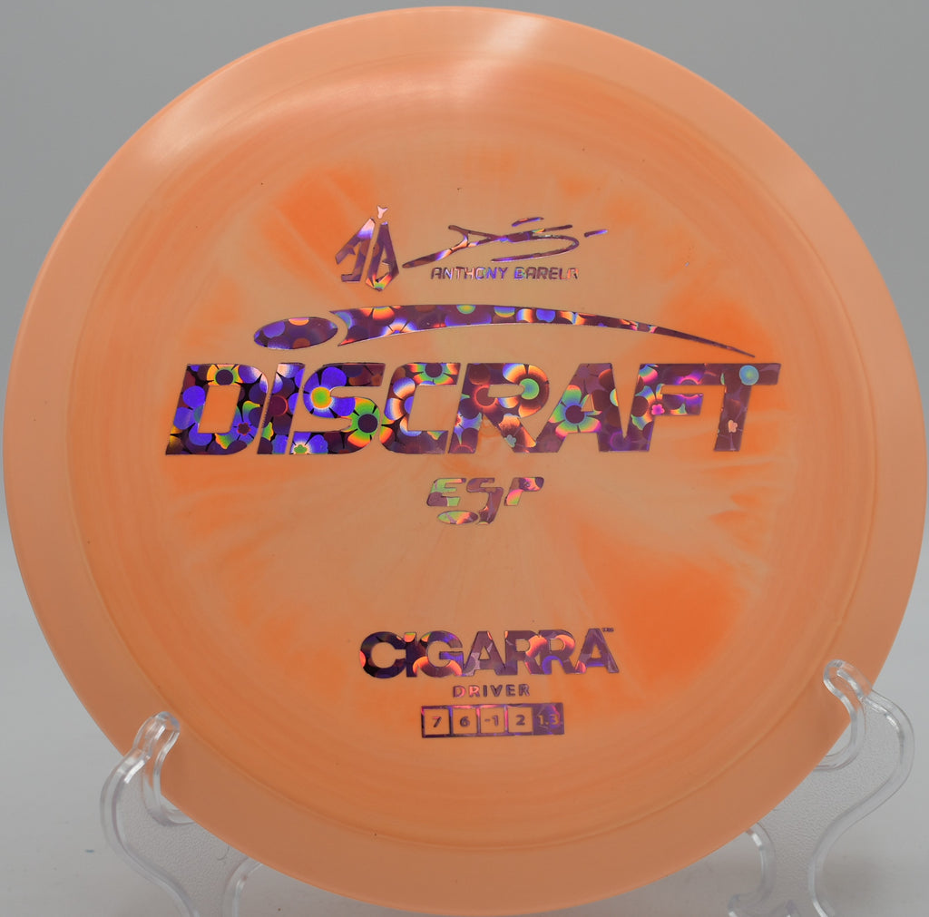 Discraft ESP Cigarra drifting turnover at Cottonmill DGC in Kearney, Nebraska


