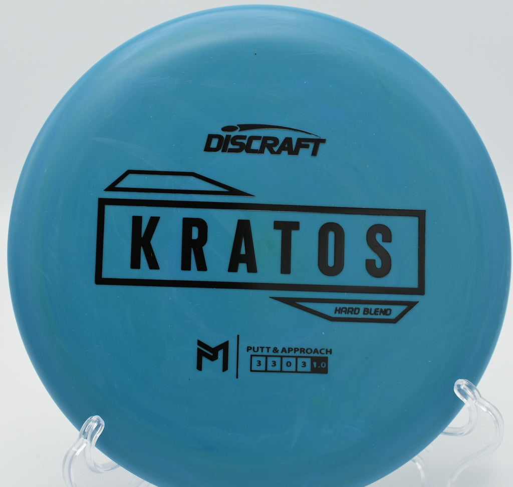 "Discraft Hard Blend Kratos – Ideal for headwind putts and straight approaches at Bracketts Bluff in North Carolina."

