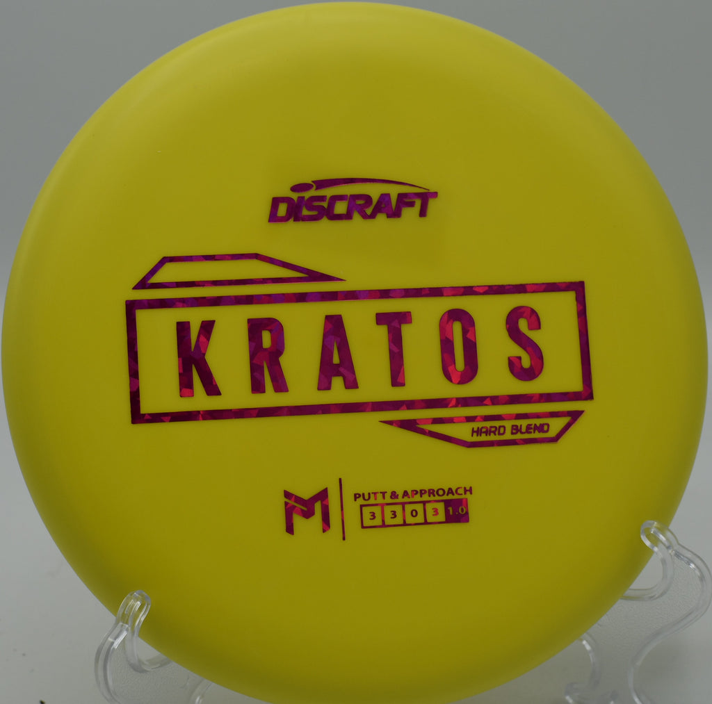 "Discraft Kratos Hard – Beadless, stiff putter with fade you can trust at Eagle’s Crossing in Missouri."

