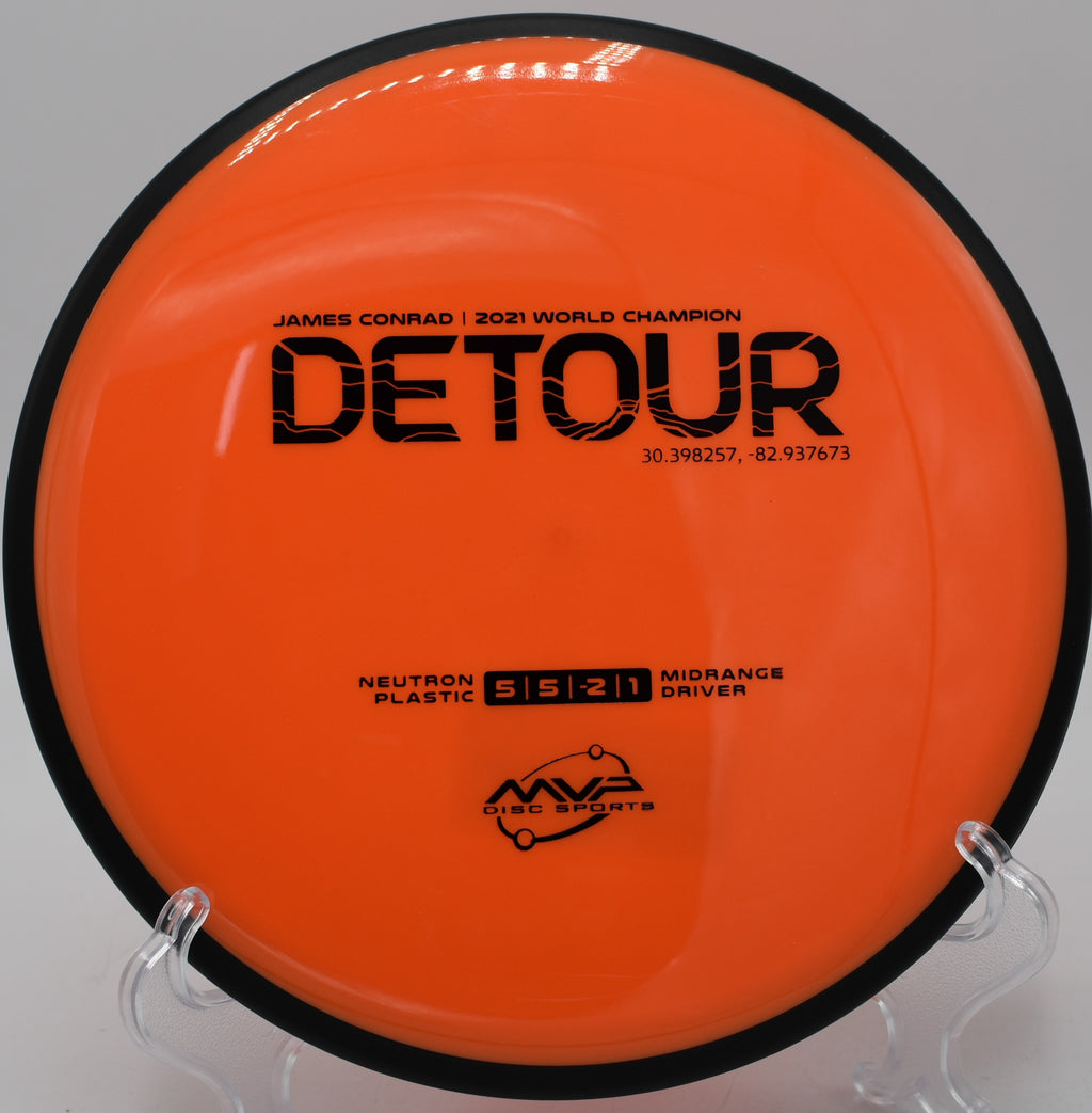 Neutron Detour carving slow turnovers at Winthrop Gold Disc Golf Course in Rock Hill, South Carolina.

