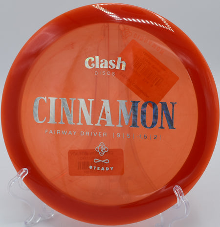 Steady Cinnamon carving a perfect fairway line on Hole 7 at Water Works Park Disc Golf Course, Kansas City, Missouri.
