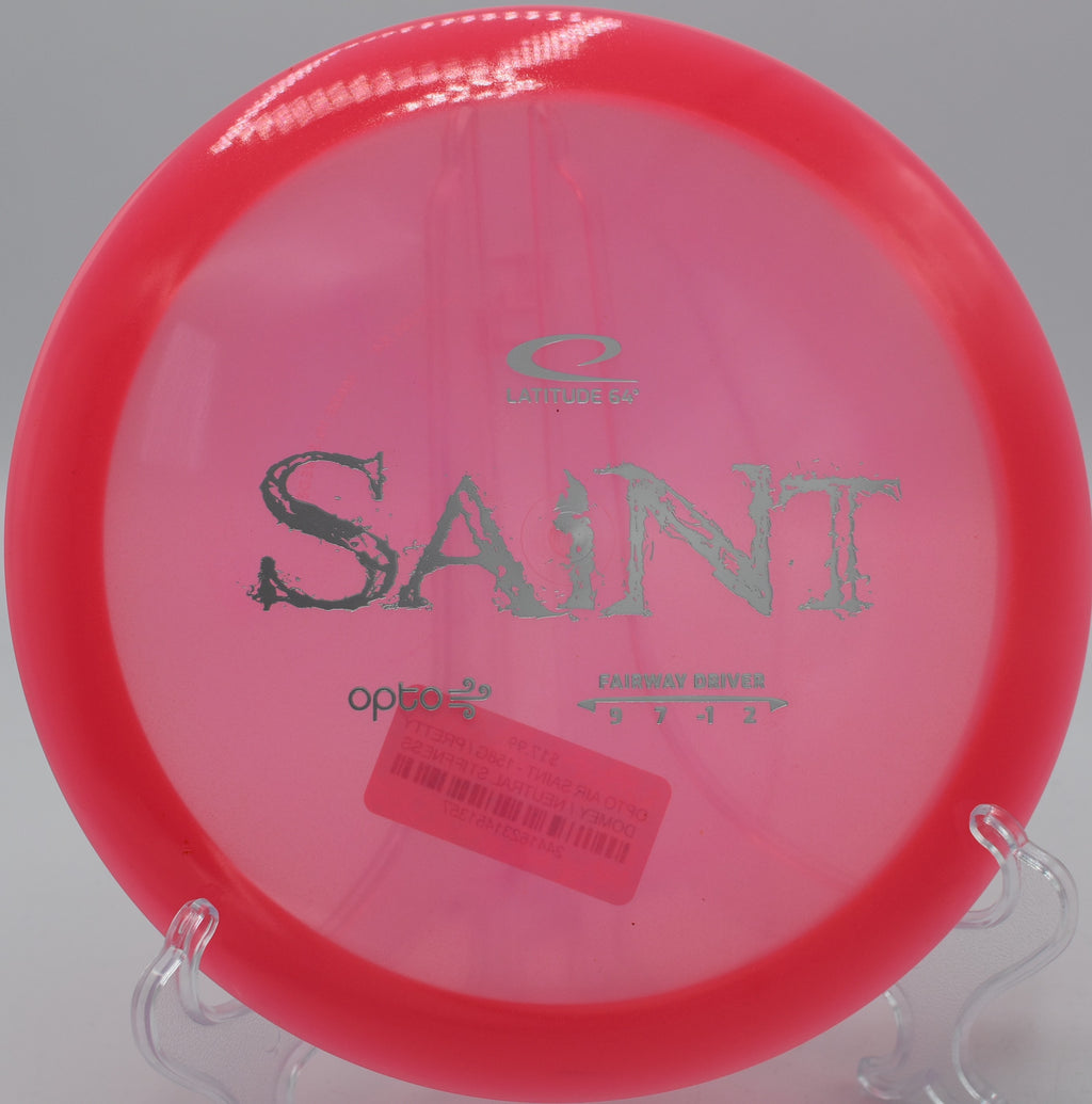Latitude 64 Opto Air Saint – Easy-flying fairway driver for shaping lines at North Boundary Park Disc Golf Course in Cranberry Township, Pennsylvania.

