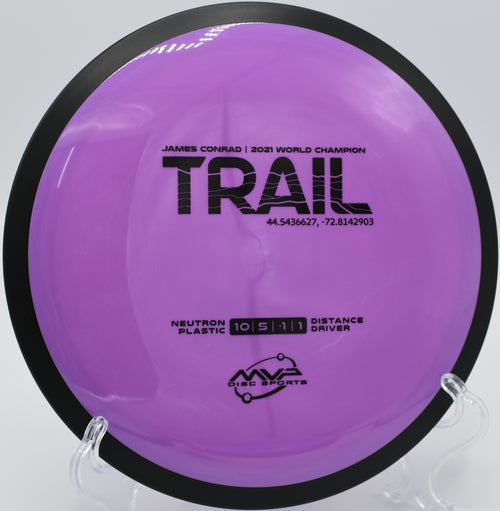 Neutron Trail disc delivering turnovers on tight lines at Flip City Disc Golf Park, Shelby, Michigan.