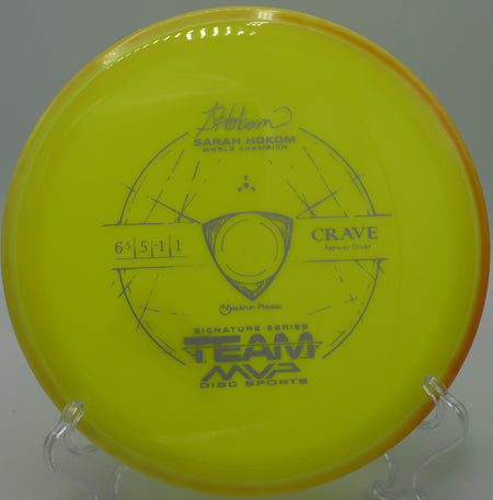A player holding the Neutron Crave disc before a throw on a wooded fairway at Winthrop University Disc Golf Course in Rock Hill, South Carolina, showcasing its stability and glide for accuracy.

