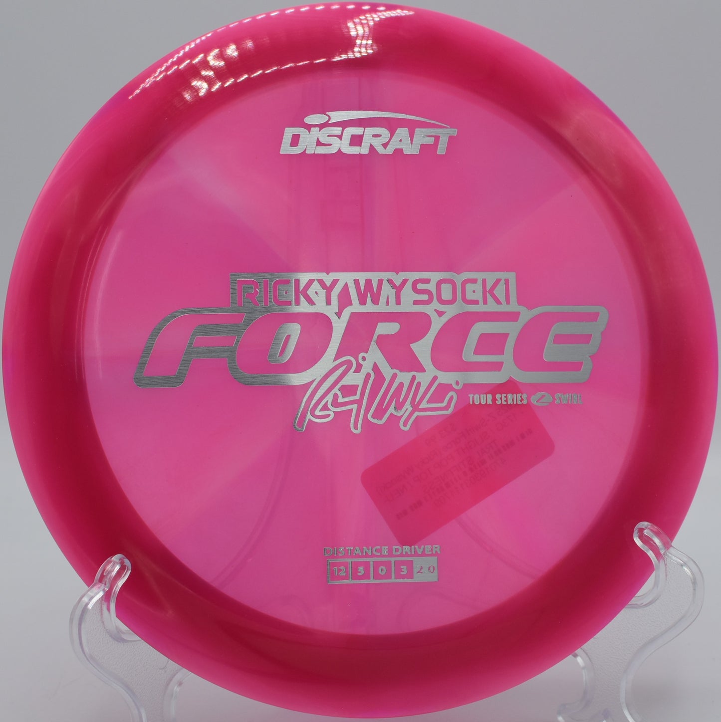 Discraft Force launched flat and gliding long with late skip at Maple Hill’s Hole 1.

