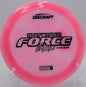 Z Swirl Force skipping long and left after a backhand bomb at Sabattus DGC.

