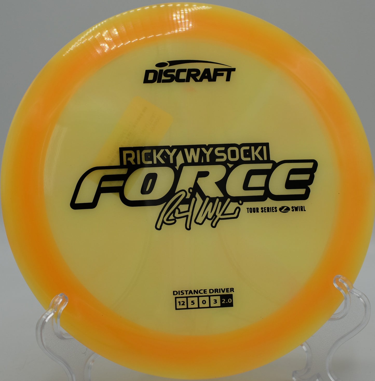 Force released on a high hyzer at Stafford Woods and fading perfectly into Circle 2.


