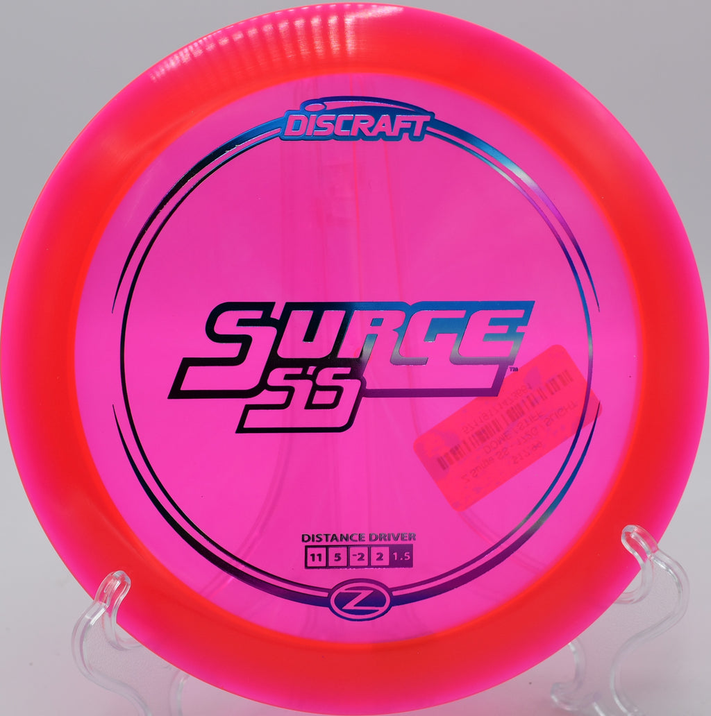 "Discraft Z Surge SS – Reliable understable flight for clean backhand drives at Tyler State Park in Pennsylvania."

