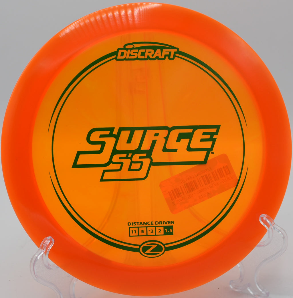 "Discraft Z Surge SS – Easy-turning driver for shaping technical shots at Milo McIver State Park in Oregon."

