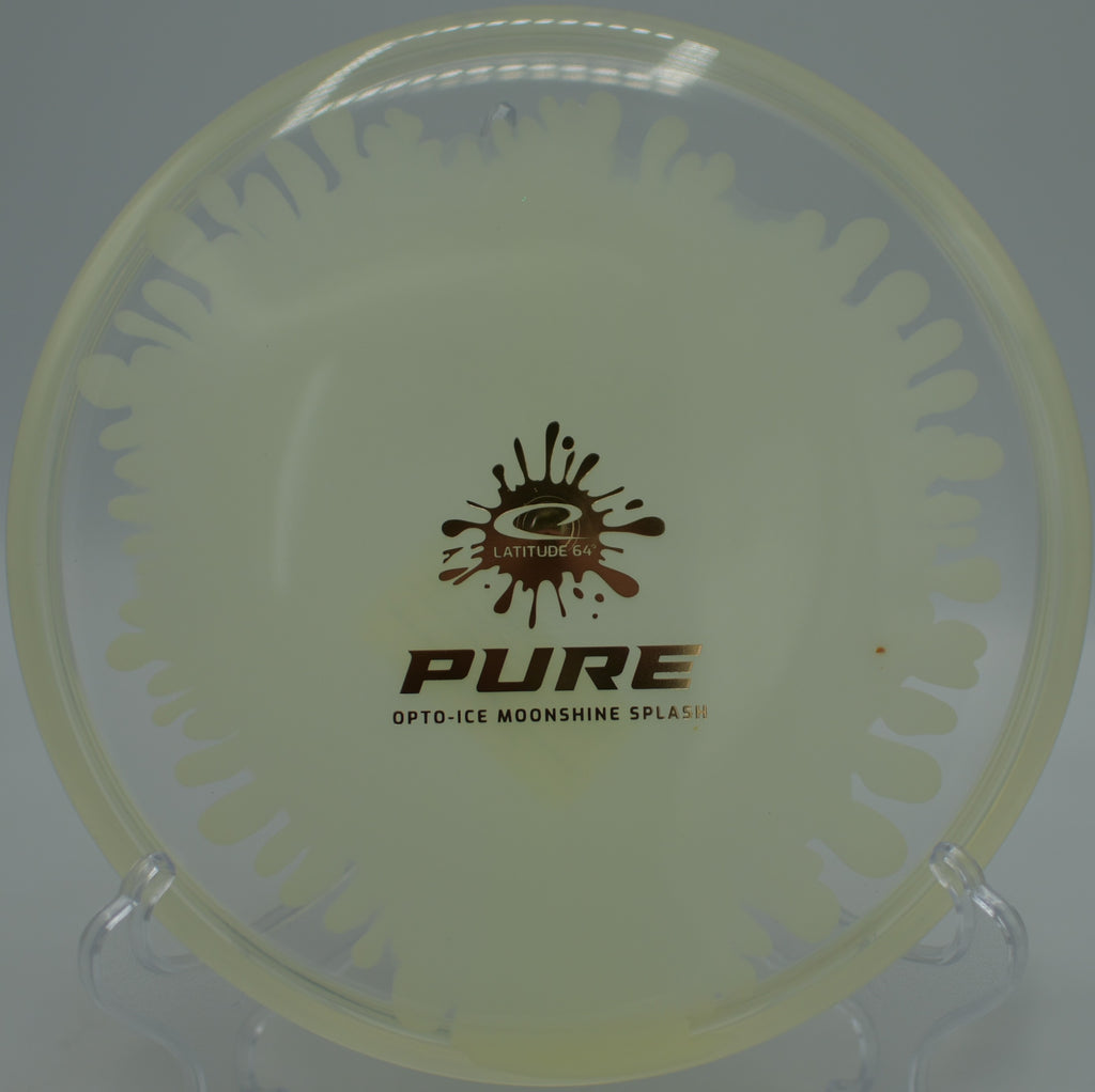 Pure putter laser-straight drive off tee pad at DeLaveaga Disc Golf Course, CA