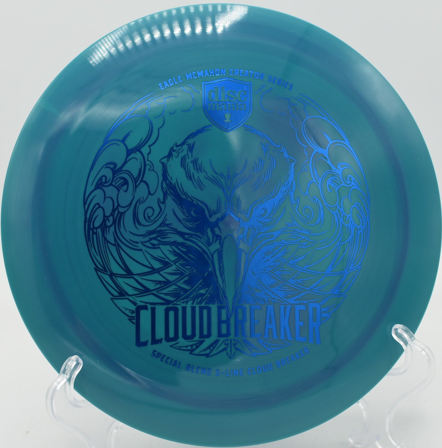 Discmania Cloudbreaker flying downwind and landing softly in the fairway at Sabattus DGC in Sabattus, Maine.

