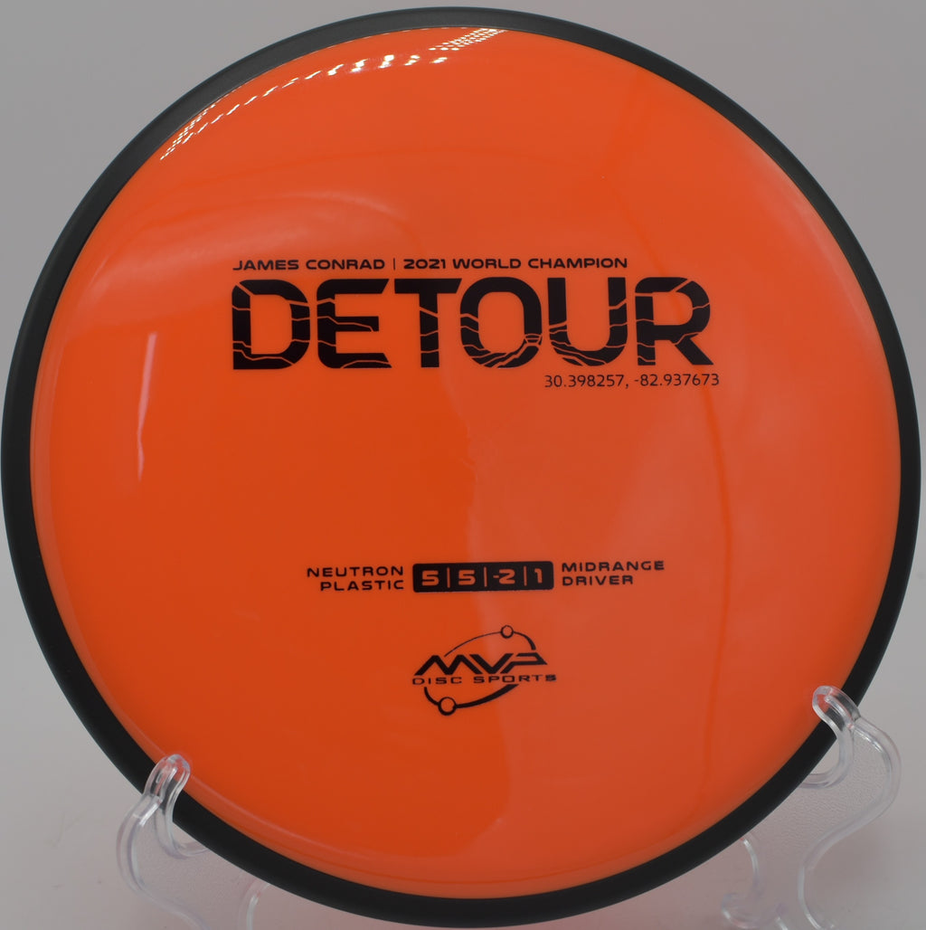 Wide hyzer flip rides using the Neutron Detour at Trophy Club Disc Golf Course in Trophy Club, Texas.

