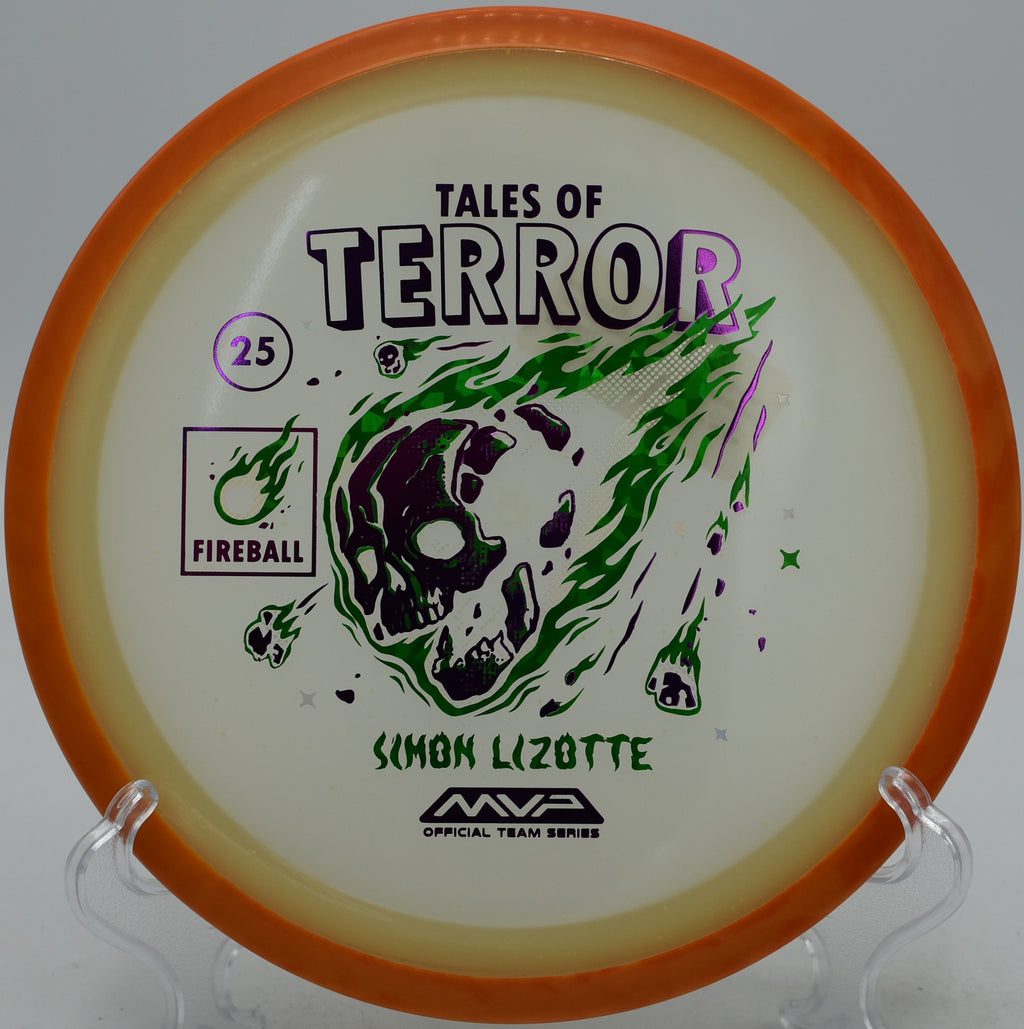 Fireball Halloween Blue Glow carving line at Kensington Metropark Disc Golf Course in Milford, Michigan