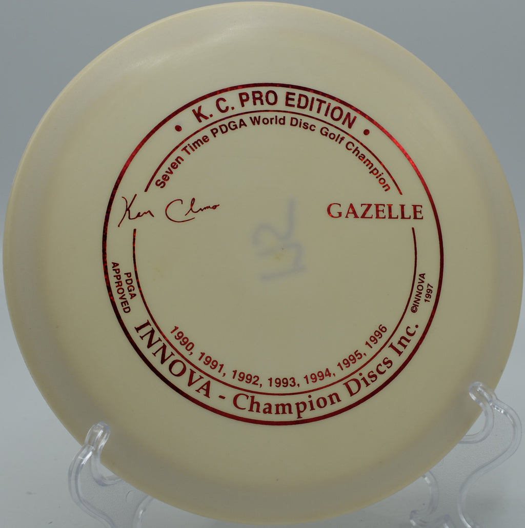 Innova KC Pro Gazelle threading a tight gap on Hole 7 at Bear Mountain Disc Golf Course, Wise River, Montana.