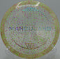 Discraft Z Glide speckled with confetti flying turnover at Northwood Black in Morton, Illinois