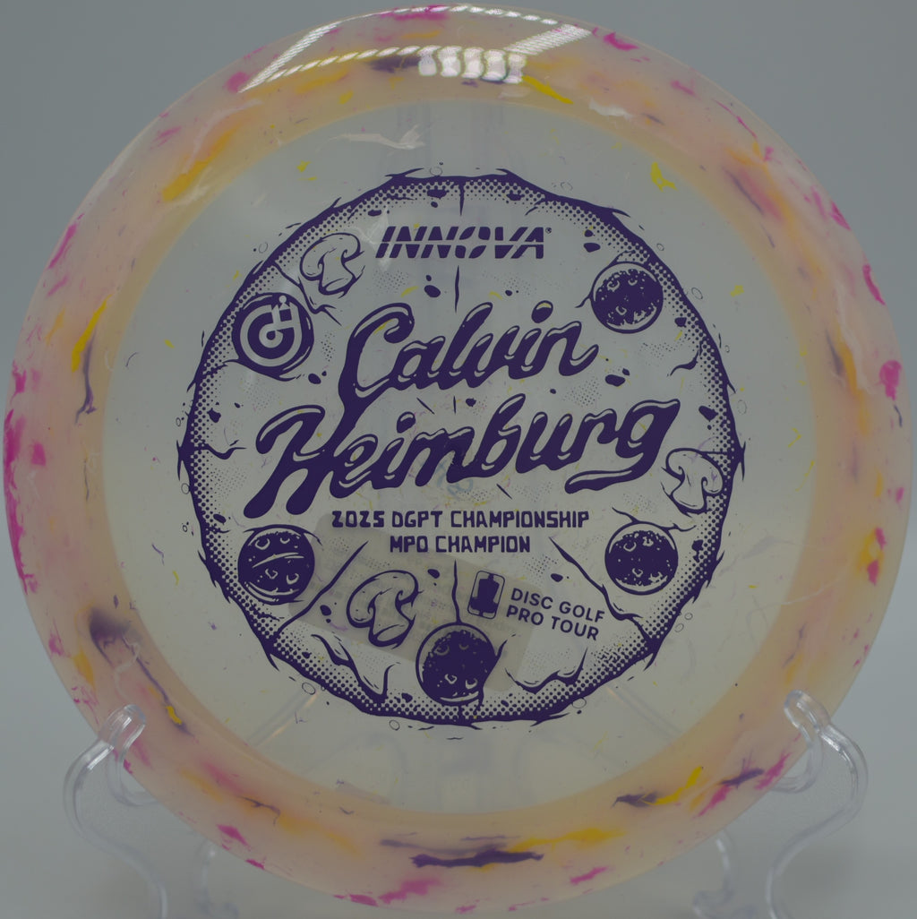 Innova Party Time Destroyer massive downhill distance drive at Beaver Ranch Disc Golf Course, Conifer CO