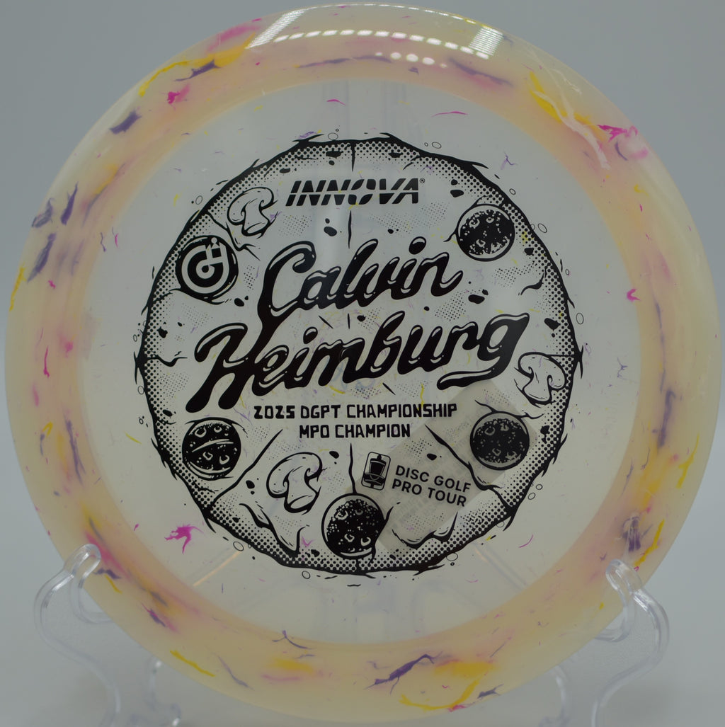 Innova Party Time Destroyer high-speed drive with huge skip finish at Fountain Hills Disc Golf Course, AZ