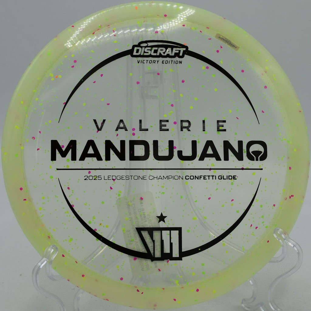 Confetti Glide thrown for a controlled anhyzer at Hornets Nest Disc Golf Course in Charlotte, North Carolina