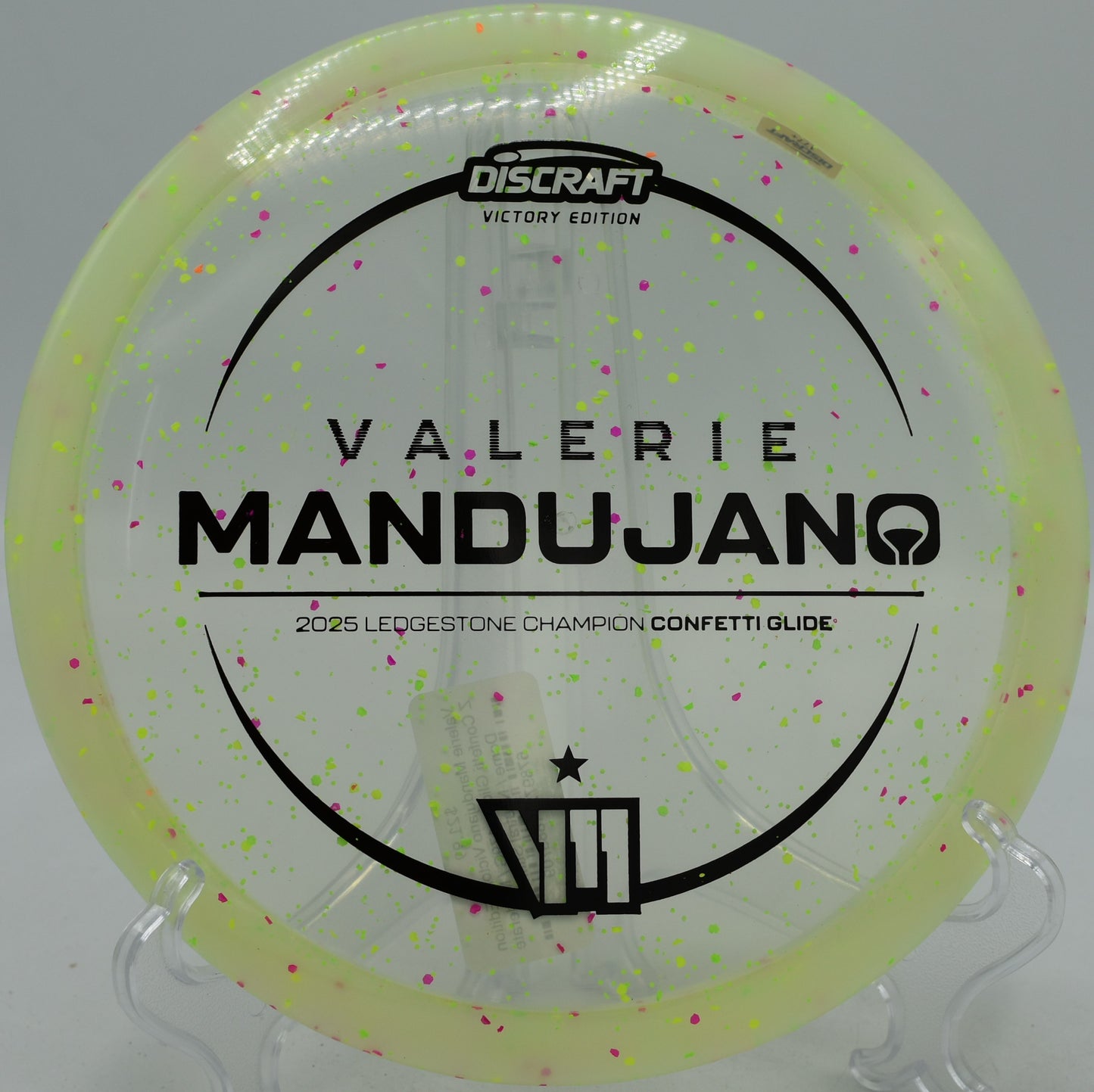 Confetti Glide thrown for a controlled anhyzer at Hornets Nest Disc Golf Course in Charlotte, North Carolina