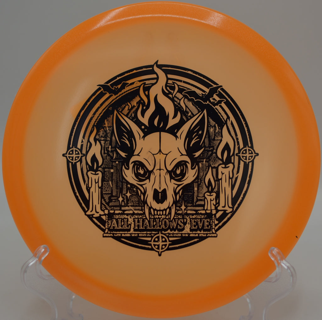 Glow Fox fairway driver carving tight wooded gap at DeLaveaga Disc Golf Course, Santa Cruz CA